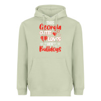 Matcha this georgia cutie loves her bulldogs fun football Heavyweight Hoodie - minhPixels