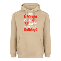 Mushroom this georgia cutie loves her bulldogs fun football Heavyweight Hoodie - minhPixels