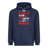 Navy this georgia cutie loves her bulldogs fun football Heavyweight Hoodie - minhPixels