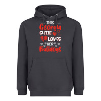 Smoke this georgia cutie loves her bulldogs fun football Heavyweight Hoodie - minhPixels