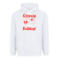 White this georgia cutie loves her bulldogs fun football Heavyweight Hoodie - minhPixels