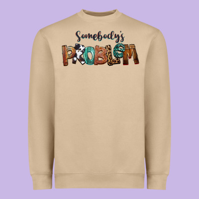 Somebody's Problem Heavyweight Sweatshirt Designed By Fadigitalartstudio