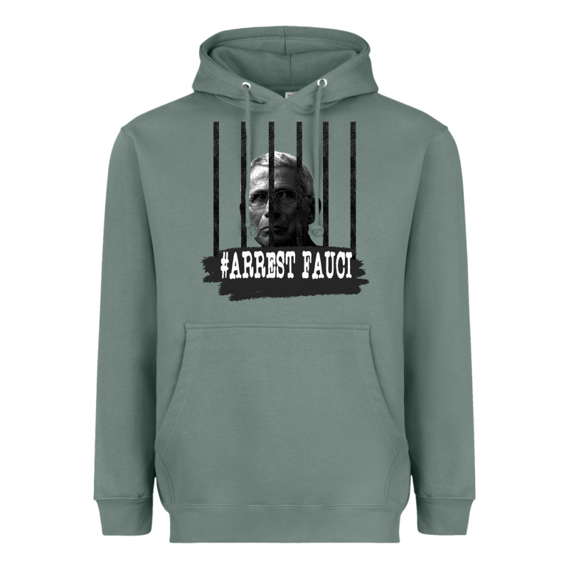 Arrest Fauci Essential Heavyweight Hoodie by minhPixels | Teevron