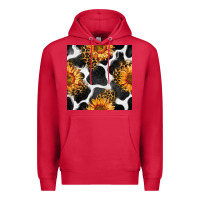Cardinal cowhide leopard sunflower seamless pattern Premium Hoodie - BundleAndBundleShop
