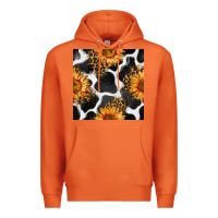 Carrot cowhide leopard sunflower seamless pattern Premium Hoodie - BundleAndBundleShop