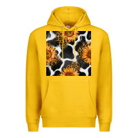 Lemon cowhide leopard sunflower seamless pattern Premium Hoodie - BundleAndBundleShop