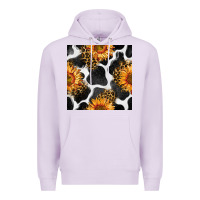 Lilac cowhide leopard sunflower seamless pattern Premium Hoodie - BundleAndBundleShop
