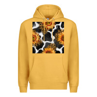 Mustard cowhide leopard sunflower seamless pattern Premium Hoodie - BundleAndBundleShop
