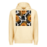 Pina Colada cowhide leopard sunflower seamless pattern Premium Hoodie - BundleAndBundleShop