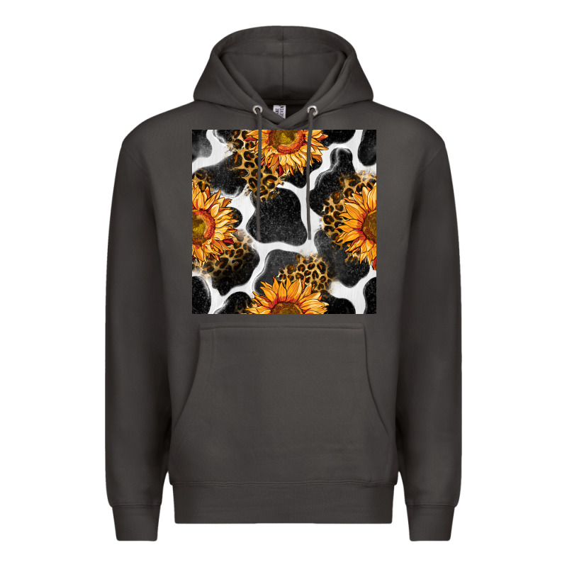 Cowhide Leopard Sunflower Seamless Pattern Premium Hoodie by BundleAndBundleShop | Teevron