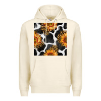 Tofu cowhide leopard sunflower seamless pattern Premium Hoodie - BundleAndBundleShop