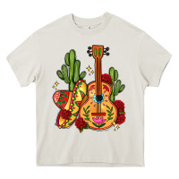 Cream mexican guitar Heavy Core Tee - LillyAllenDesigns