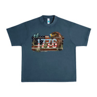 Midnight Navy Eat. 1776 eagle 4th of july Urban Heavy Tee - HowdyJamesFarm