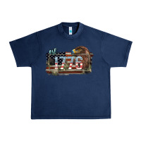 Navy Eat. 1776 eagle 4th of july Urban Heavy Tee - HowdyJamesFarm