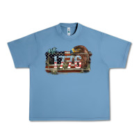 Pebble Blue Eat. 1776 eagle 4th of july Urban Heavy Tee - HowdyJamesFarm