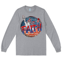 Heather Grey faith usa Long Sleeve Tee - CowGirlArtShop