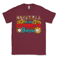 Burgundy Baseball is my favorite season Classic Tee - NancyCooperArtShop