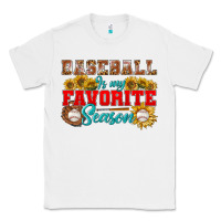 White Baseball is my favorite season Classic Tee - NancyCooperArtShop