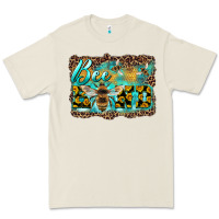 Bone bee kind with sunflower and leopard background Premium Tee - Artiststas