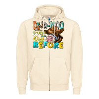 Sandshell Deja Moo I've Heard Tih Bull Before Zipper Hoodie - CowhideDigitalArt
