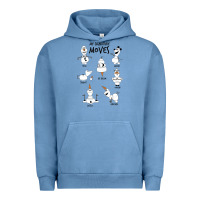 Pigment Pebble Blue Frozen 2 Olaf My Signature Moves Urban Hoodie - minhPixels