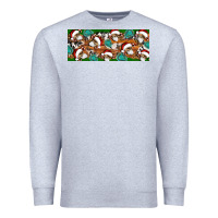Heather Grey Santa skeleton christmas Premium Sweatshirt - Artiststas