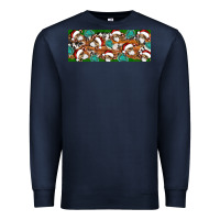 Navy Santa skeleton christmas Premium Sweatshirt - Artiststas