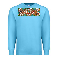 Ocean Blue Santa skeleton christmas Premium Sweatshirt - Artiststas