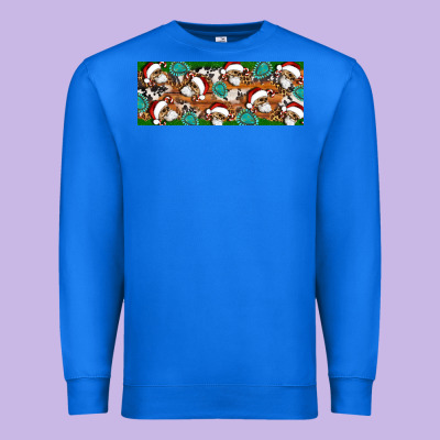Santa Skeleton Christmas Premium Sweatshirt Designed By Artiststas