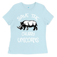 Baby Blue save the chubby unıcorns Ladies Tee - Bettercallsaul