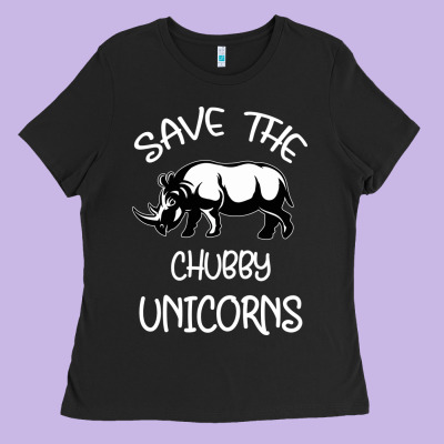 Save The Chubby Unıcorns Ladies Tee Designed By Bettercallsaul