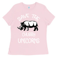 Bubblegum Pink save the chubby unıcorns Ladies Tee - Bettercallsaul