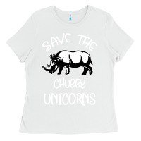 White save the chubby unıcorns Ladies Tee - Bettercallsaul
