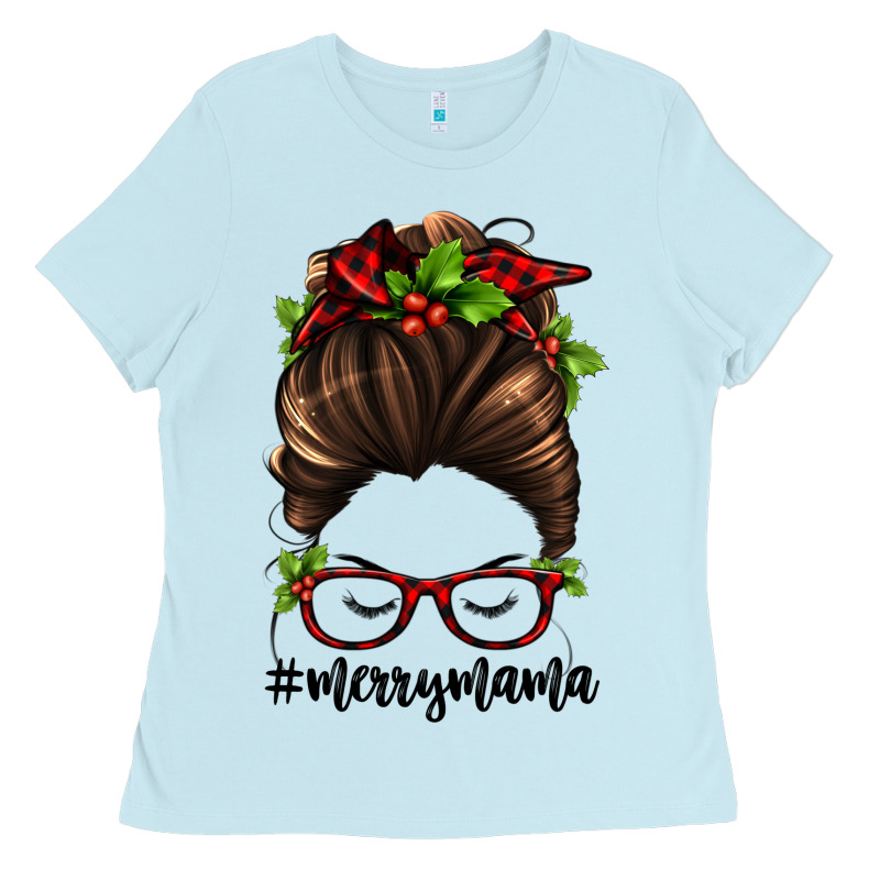 Christmas Merry Mama Ladies Tee by Jasminsmagicworld | Teevron