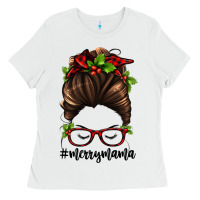 White christmas merry mama Ladies Tee - Jasminsmagicworld