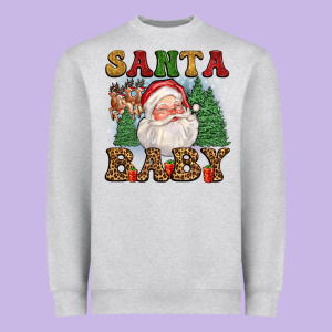 Santa Baby Heavyweight Sweatshirt Designed By Fadigitalartstudio