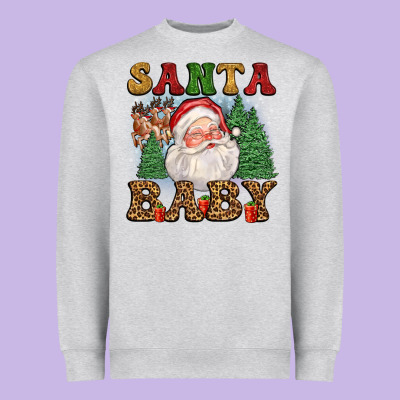 Santa Baby Heavyweight Sweatshirt Designed By Fadigitalartstudio