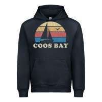 Navy Coos Bay Or Vintage Sailboat 70S Throwback Sunset Urban Hoodie - minhPixels