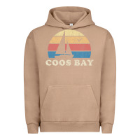 Pigment Burro Coos Bay Or Vintage Sailboat 70S Throwback Sunset Urban Hoodie - minhPixels