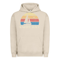Pigment French Oak Coos Bay Or Vintage Sailboat 70S Throwback Sunset Urban Hoodie - minhPixels
