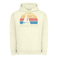 Pigment Pistachio Coos Bay Or Vintage Sailboat 70S Throwback Sunset Urban Hoodie - minhPixels