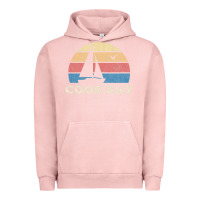 Pigment Salmon Coos Bay Or Vintage Sailboat 70S Throwback Sunset Urban Hoodie - minhPixels