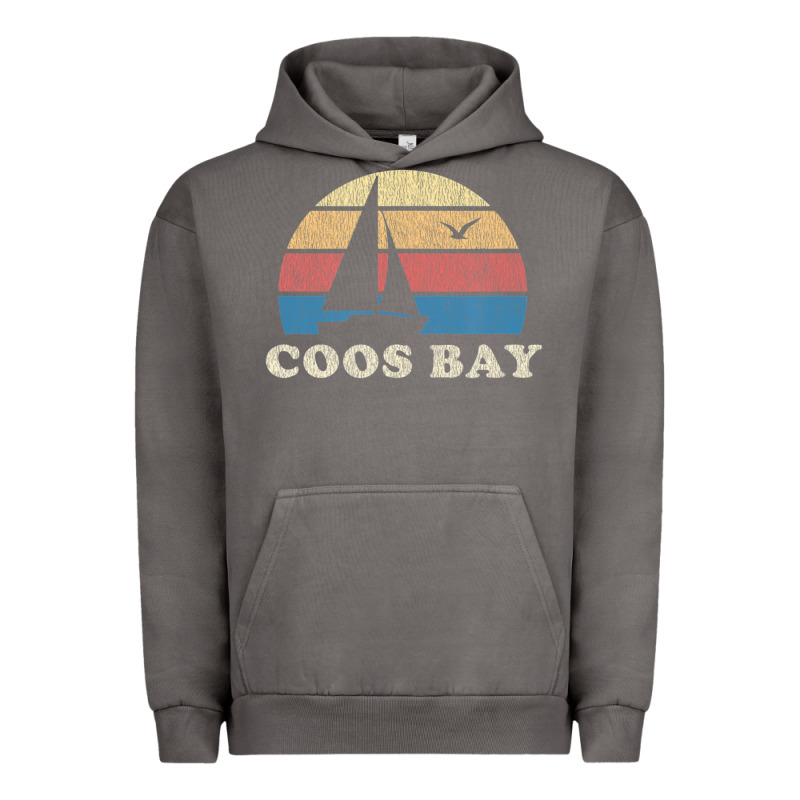 Coos Bay Or Vintage Sailboat 70s Throwback Sunset Urban Hoodie by minhPixels | Teevron