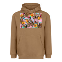 Toasted Coconut Baby monkey flowers Heavyweight Hoodie - Artiststas