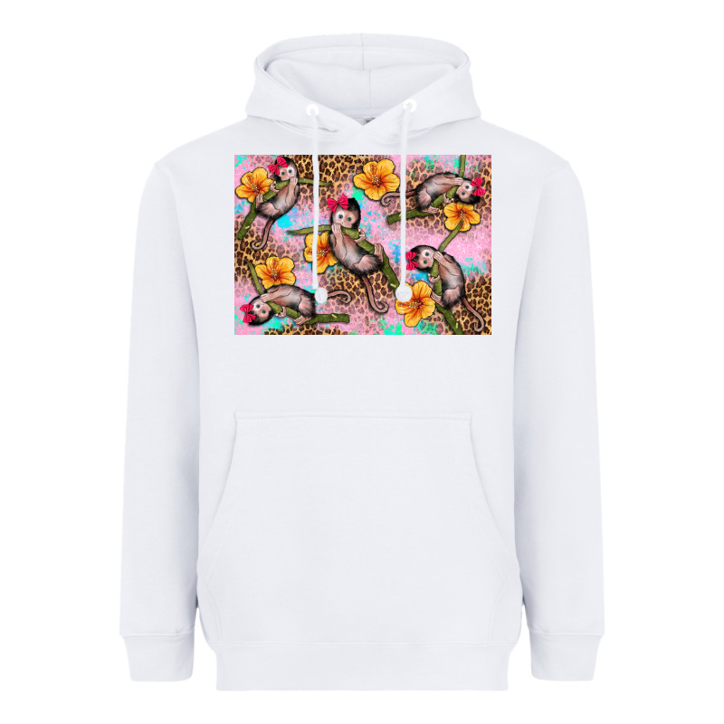 Baby Monkey Flowers Heavyweight Hoodie by Artiststas | Teevron