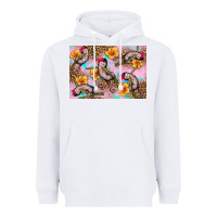 White Baby monkey flowers Heavyweight Hoodie - Artiststas