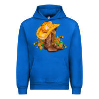 Cobalt yellow  cowgirl and roses Urban Hoodie - AdoDesignShop
