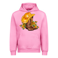 Fuchsia Pink yellow  cowgirl and roses Urban Hoodie - AdoDesignShop