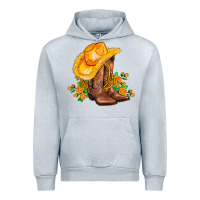 Heather Grey yellow  cowgirl and roses Urban Hoodie - AdoDesignShop