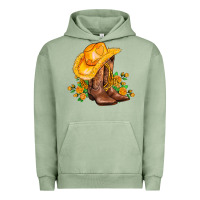 Pigment Oil Green yellow  cowgirl and roses Urban Hoodie - AdoDesignShop